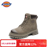 Dickies女士马丁靴高帮时尚情侣靴百搭工装靴女 浅咖 女款-37 