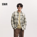 森马（Semir）[商场同款]长袖衬衫男纯棉格纹外套春季上衣宽松101125105106