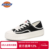 Dickies女士帆布鞋潮流休闲鞋子布鞋低帮百搭女士平底鞋 黑色 36 