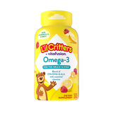 小熊糖L'il critters丽贵小熊复合维生素 儿童补钙增强免疫力促进钙吸收 Omega-3DHA小熊糖 120粒*1瓶