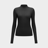 蕉内（Bananain）【明星同款】热皮501+女士保暖内衣轻暖内衣内搭可外穿打底衣秋冬 【小高领】黑色 L