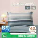 博洋家纺纯棉枕套全棉枕芯套枕头套对枕套生活小调一对装48*74cm