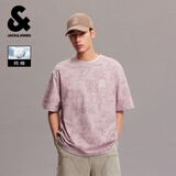 杰克·琼斯（JACK&JONES） 【纯棉】男装春季满印AOP图案印花l休闲舒适百搭宽松短袖T恤