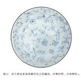 光峰 日本进口陶瓷盘碟子线唐草轻量瓷小清新创意陶瓷餐具釉下彩工艺 中圆盘 SEKUK50（60）7.8英寸