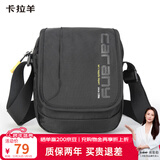 卡拉羊单肩包男士斜挎包多隔层帆布包休闲小包户外胸包CX4008旅行礼物