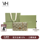 VANESSA HOGAN VH女包山茶花信封包秋冬小众老花链条包女士单肩斜挎包圣诞礼物