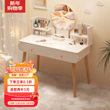 木匠印记梳妆台卧室小户型收纳一体化妆台现代简约网红ins风轻奢化妆桌子 补贴：暖白色80cm