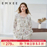 嫚熙（EMXEE）孕妇睡衣产后哺乳春秋季款月子服棉质家居服套装 晨曦庄园-两件套(不带哺乳口) L【适合115-135斤】