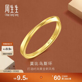 周生生新年礼物莫比乌斯黄金戒指 亮面情侣对戒 93863R计价 07圈1.75克