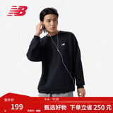 NEW BALANCE NB 官方卫衣男款圆领休闲运动长袖套头衫 BK MT41507 2XL