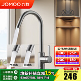 九牧（JOMOO）厨房水龙头洗菜盆洗碗盆灵活旋转水槽冷热龙头33080 枪灰【双水花】净铅出水