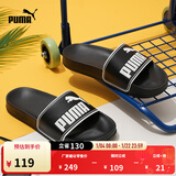 彪马（PUMA）沙滩家居运动拖鞋男女室内外休闲凉鞋LEADCAT 360263 黑色-白色-01 39