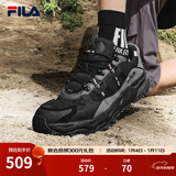 FILA 斐乐TREK老爹鞋男鞋新款休闲鞋时尚复古运动鞋跑鞋 黑/南极灰-BD 42