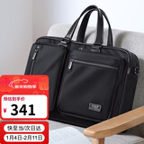 高尔夫GOLF商务公文包男士大容量手提包男15.6英寸电脑包多隔层防泼水休闲单肩斜挎包5I698441J黑色