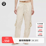 lululemon丨Dance Studio 女士宽松剪裁中腰工装裤 拒水 LW5GOEA 浅象牙白(LW5HUJA) M