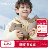 巴拉巴拉儿童雪地靴男童女童短靴加绒加厚棉靴2024新冬季靴子208424141213