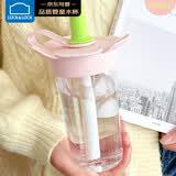 乐扣乐扣（LOCK&LOCK）儿童吸管水杯tritan材质学生户外便携手拎果汁奶茶杯520ml粉色