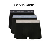Calvin Klein CK 男士棉质平角内裤 套装套盒3条装 U2664G QRY黑色 L