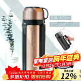乐扣乐扣（LOCK&LOCK）保温壶304不锈钢保温保冷水壶户外露营旅行壶1.8L金色