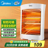 美的（Midea）小太阳取暖器家用电暖器台式电热器暖气机办公室烤火炉暖脚器暗光防烫远红外电暖气国家补贴 NS8-15D【白色】