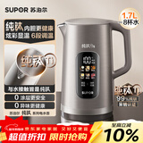 苏泊尔（SUPOR）1.7升大容量 电热水壶烧水壶开水壶电水壶 智能家用多功能 纯钛0涂层 彩屏触控恒温保温 SW-17J82T