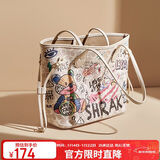 金狐狸（FOXER）女士包包女包大容量涂鸦斜挎包单肩包托特包大包生日礼物送女友