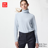 优衣库女装HEATTECH摇粒绒两翻领套头衫/长袖25秋冬新款479608 60 浅蓝色 2XL /165/100B