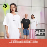 匡威（Converse）官方 男微宽松全棉短袖笑脸印花撞色圆领T恤10027635 10027635-A01 S
