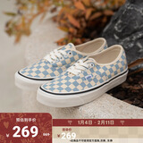 VANS范斯官方 Authentic 44 DX奶蓝棋盘格安纳海姆男女帆布鞋 蓝白棋盘格 35