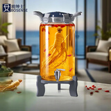 玻绅士泡酒容器泡酒专用瓶泡酒玻璃瓶高硼硅泡酒瓶玻璃酒坛大容量泡酒瓶 20斤A款(10升)+升级陶瓷芯龙头+底座