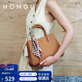 红谷女包单肩包女手提包包牛皮斜挎包丝巾搭配戴妃包 圣诞生日礼物