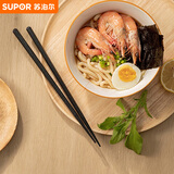 苏泊尔SUPOR 筷子合金筷防滑防霉耐高温家庭筷黑色10双装 TK2062E