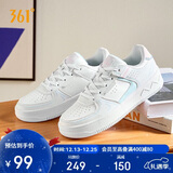 361°运动女鞋秋冬季学生复古厚底增高小白休闲板鞋子女682116601F-8