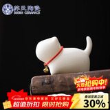 苏氏陶瓷羊脂玉瓷茶具配件茶宠致白小猫咪