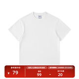 NOTHOMME潮牌夏季男款简约纯色圆领T恤情侣装宽松打底衫 大白色230g S (165)