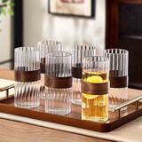 青苹果轻奢耐热玻璃杯 防烫家用客厅喝水杯子泡茶牛奶杯咖啡杯高颜值6只