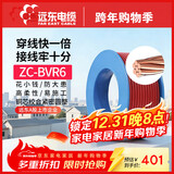 远东电缆 ZC-BVR6平方家装进户线铜芯阻燃电线单芯多股软线 50米/卷 红色