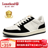 枫叶（leaveland）板鞋男女同款时尚冬季新品休闲鞋情侣百搭小白鞋防滑透气鞋子男 白黑(皮鞋码) 41 (255mm)