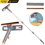 伊司达擦玻璃神器 喷雾擦窗铝合金1.75米布35cm家用家政保洁洗窗户刮刷