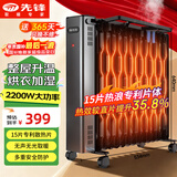 先锋（SINGFUN）取暖器 取暖电器 电油丁热浪油汀 电暖器 电暖气片烤火炉 大面积电暖炉 15片电热油汀DYT-SS15