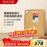 世廚（SAGE）美国进口切菜板抗菌砧板耐高温案板不伤刀易清洗带凹槽30*40*1cm