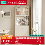 林氏家居现代简约家用厨房餐边柜靠墙一体客厅储物小立柜 0.8M餐边柜+上柜