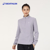 迪卡侬（DECATHLON）摇粒绒外套女抓绒衣保暖户外运动加厚秋冬冲锋衣内胆 半拉链-紫色 2XL 尺码偏大，建议选小一码