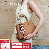 红谷女包单肩包女手提包包牛皮斜挎包丝巾搭配戴妃包 圣诞生日礼物