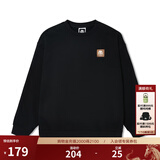 卡帕（Kappa）太阳丝加绒套头衫新款男女运动卫衣索罗娜休闲长袖 面料2-黑色-990A M