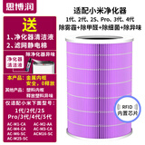 思博润适配小米米家空气净化器滤芯（韩国E+H滤材）过滤网 1代/2代/2S/3代/4代/Pro M6A芯片版（180折滤纸+金属内网+除霾除醛除菌