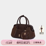 古良吉吉【圣诞礼物】棒球波士顿包小号包包女手提包鸳鸯棕复古单肩斜挎包 鸳鸯棕+【鸳鸯棕耳机包】现货 无规格
