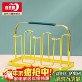 青苹果玻璃杯架子 轻奢金色水杯架 耐热茶杯置物架