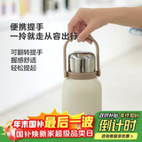 乐扣乐扣（LOCK&LOCK）大容量不锈钢保温壶保温保冷水壶户外旅行运动水壶带提手1L白色