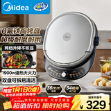 美的（Midea）电饼铛 电饼档 双面加热煎烤机烙饼锅早餐机 加大加深三明治机煎饼薄饼机钛陶瓷烤盘可拆JKC3476
